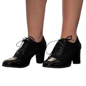 Dexflex Comfort Black Heels with Block Heel